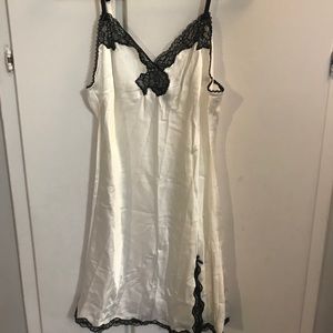 White Satin Slip Dress